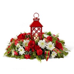 The Celebrate the Season Centerpiece from Clifford's where roses are our specialty